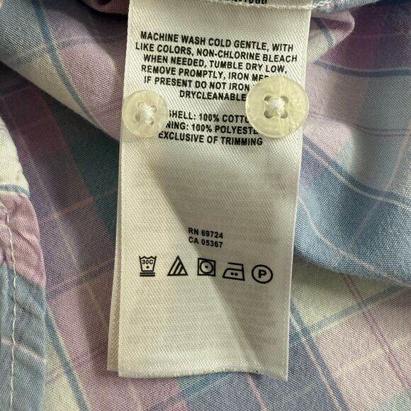 Columbia Women's PFG Super Bonehead Button Down Shirt Pink Blue Plaid Size XS - Picture 4 of 12